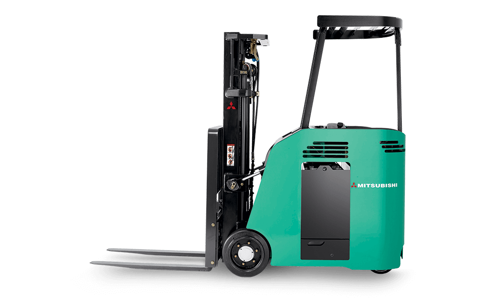 Mitsubishi electric stand-up end control forklift side view